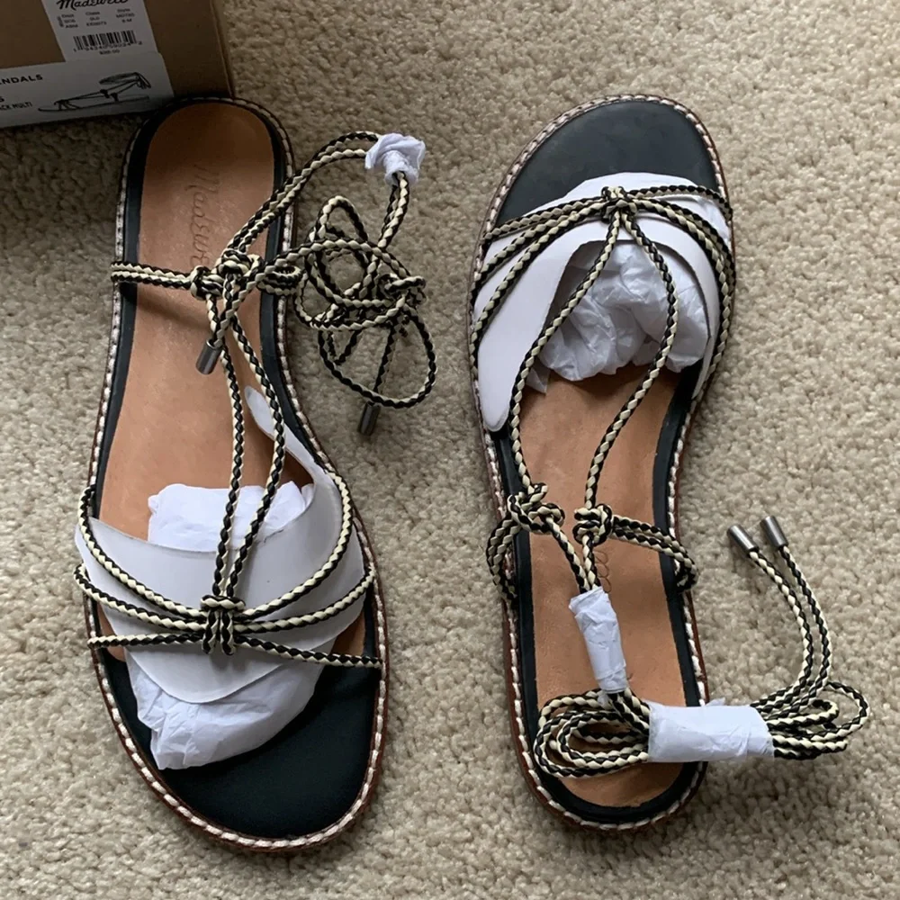 Madewell Braided Lace-up Sandals, size 8, NWT - Picture 5 of 9